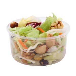 Saladebakje rond transparant 1000st