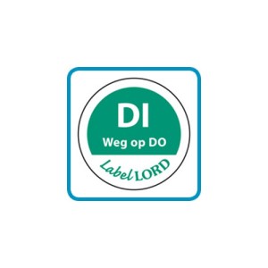 Label dinsdag -weg op-