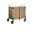 Serveerwagen gesloten 3 bladen bleekbruin SW 8x5-3