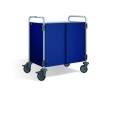 Serveerwagen gesloten 3 bladen zeeblauw SW 8x5-3