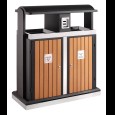 Buitenafvalbak houtlook 100L