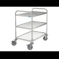 Serveerwagen 3 bladen SW853-NMF 18/10, No-More Flat wielen