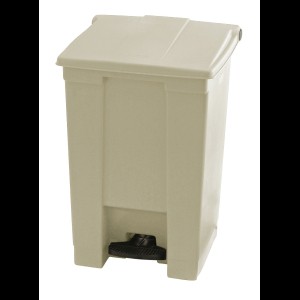 Pedaalemmer vierkant beige, 45L