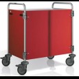 Serveerwagen gesloten 3 bladen karmijnrood SW 10x6-3 BASIC