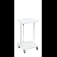 Afvalzakhouder met deksel verrijdbaar wit 40L