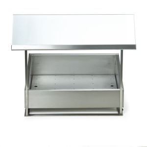 Ademschot/hoestruit RVS/glas tbv ice-crushed bak