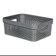 Opbergbox Infinity dots grijs 11L