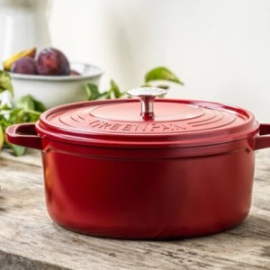 Featherweights Stoofpot rood met keramische antikleeflaag met deksel  260mm