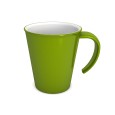 Koffiebeker met groot oor groen/wit  PBT 300cc